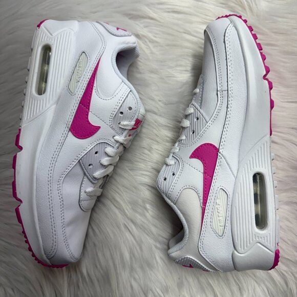 Nike Air Max 90 Low Running Shoes White Pink HF6358-101 VNDS GS Sz 5.5/WMNS 7 - Picture 3 of 7